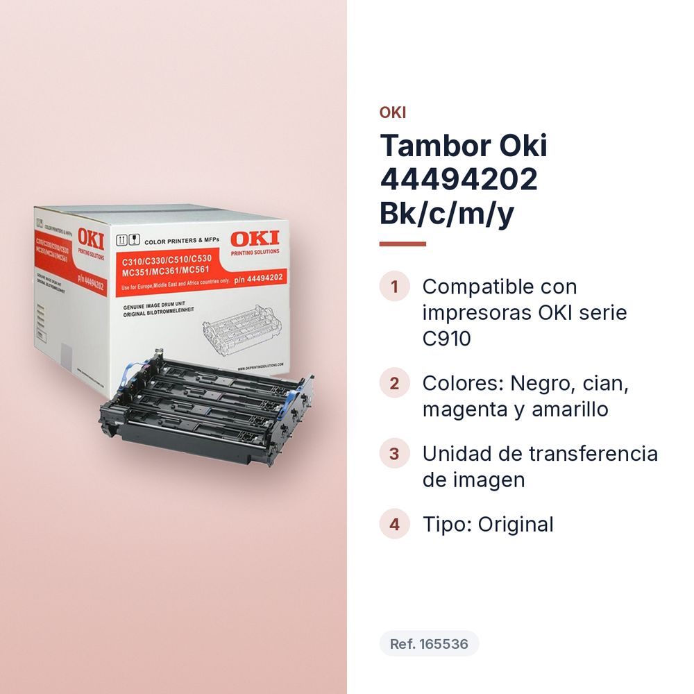 TAMBOR OKI 44494202 BK/C/M/Y - características principales