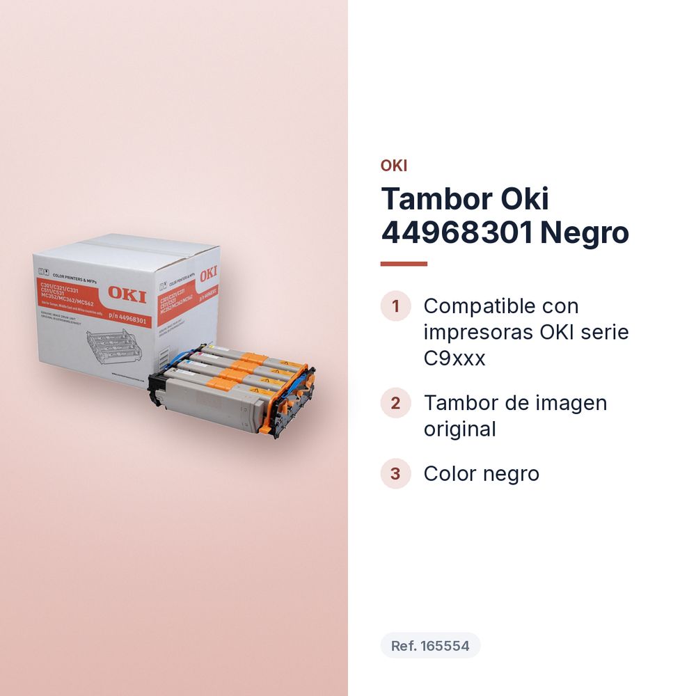 TAMBOR OKI 44968301 NEGRO - características principales