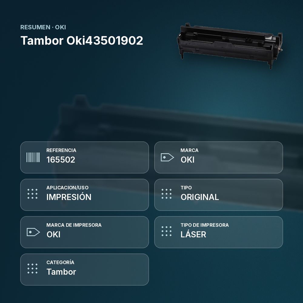 TAMBOR OKI43501902 - resumen de atributos