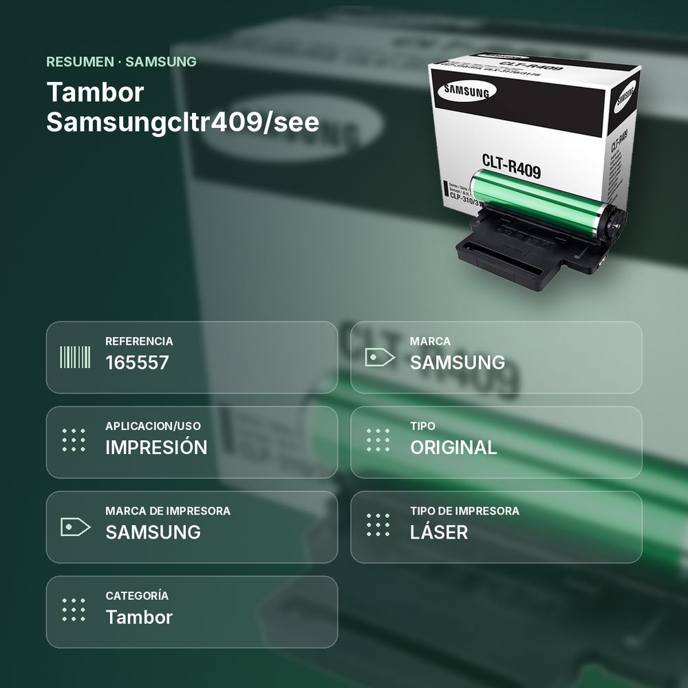 TAMBOR SAMSUNGCLTR409/SEE - resumen de atributos