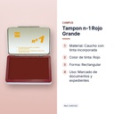 TAMPON N-1 ROJO GRANDE - características principales