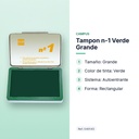 TAMPON N-1 VERDE GRANDE - características principales
