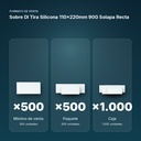 SOBRE DL TIRA SILICONA 110X220MM 90G SOLAPA RECTA - formato de venta: paquete de 500, caja de 1000