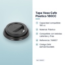 TAPA VASO CAFE PLASTICO 180CC - características principales