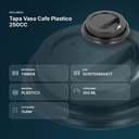 TAPA VASO CAFE PLASTICO 250CC - resumen de atributos