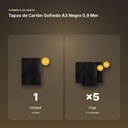 TAPAS DE CARTÓN GOFRADO A3 NEGRO 0,9 MM - formato de venta: caja de 5