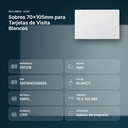 SOBRES 70X105MM PARA TARJETAS DE VISITA BLANCOS - resumen de atributos