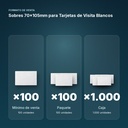 SOBRES 70X105MM PARA TARJETAS DE VISITA BLANCOS - formato de venta: paquete de 100, caja de 1000