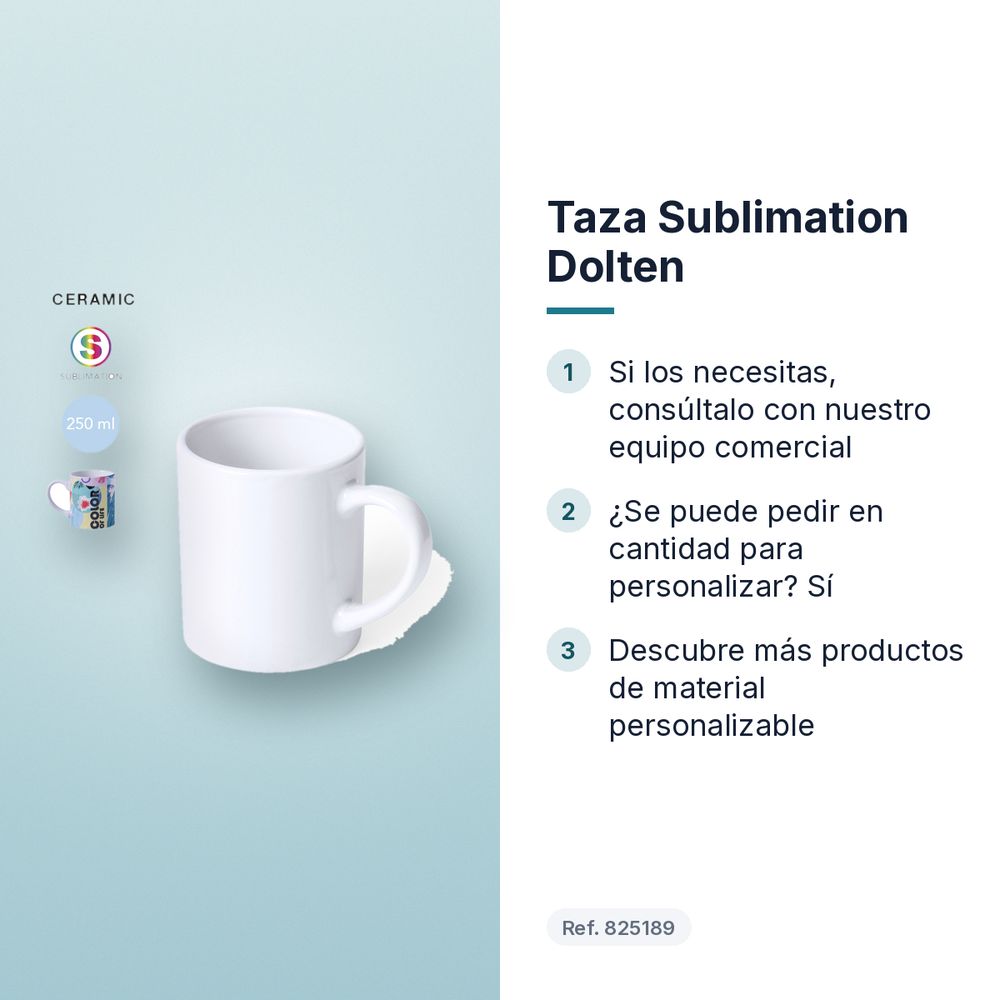 TAZA SUBLIMATION DOLTEN - características principales