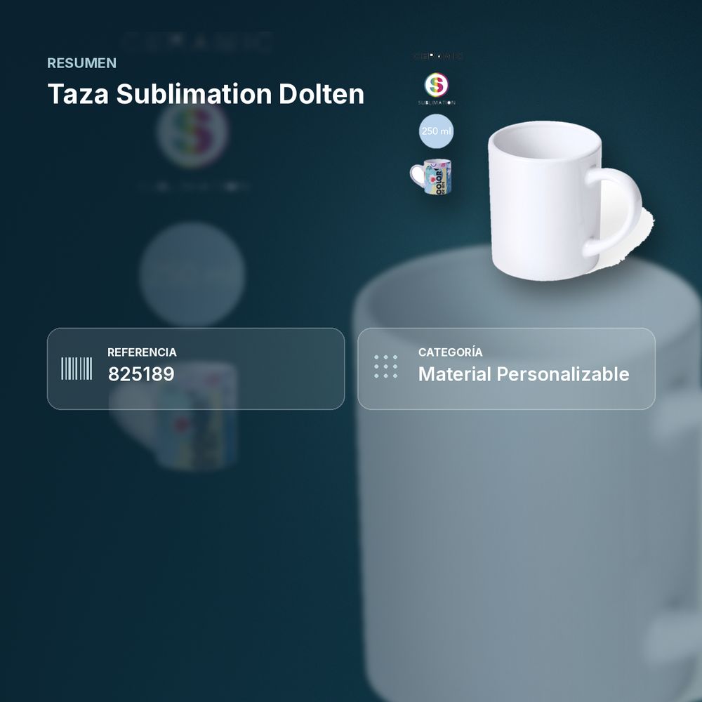 TAZA SUBLIMATION DOLTEN - resumen de atributos