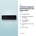 TECLADO COMPACTO NXKBE000002 USB NEGRO NILOX - características principales