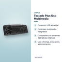 TECLADO PLUS USB MULTIMEDIA - características principales