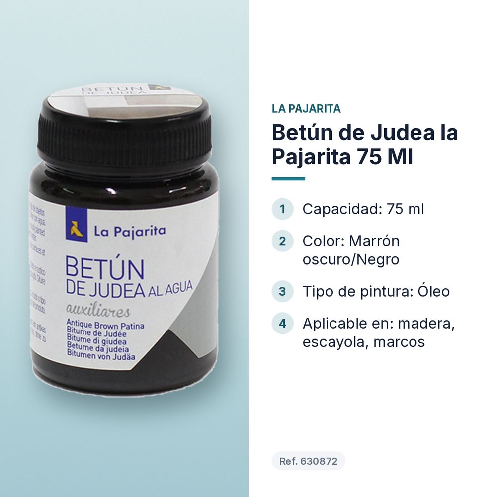 BETÚN DE JUDEA LA PAJARITA 75 ML - características principales
