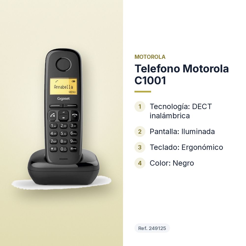 TELEFONO MOTOROLA C1001 - características principales