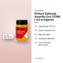 PINTURA SATINADA AMARILLO ORO 375ML L-02 LA PAJARITA - características principales