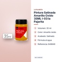 PINTURA SATINADA AMARILLO OXIDO 35ML L-03 LA PAJARITA - características principales