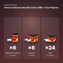 PINTURA SATINADA AMARILLO OXIDO 35ML L-03 LA PAJARITA - formato de venta: paquete de 6, caja de 24