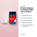 PINTURA SATINADA AZUL METAL 35ML L-34 LA PAJARITA - características principales