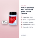 PINTURA SATINADA AZUL PORCENALA 35ML L-33 LA PAJARITA - características principales