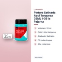 PINTURA SATINADA AZUL TURQUESA 35ML L-35 LA PAJARITA - características principales