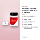 PINTURA SATINADA BLANCO 375ML L-21 LA PAJARITA - características principales