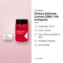 PINTURA SATINADA CARMIN 35ML L-09 LA PAJARITA - características principales