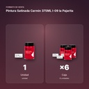 PINTURA SATINADA CARMIN 375ML L-09 LA PAJARITA - formato de venta: caja de 6