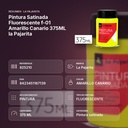 PINTURA SATINADA FLUORESCENTE F-01 AMARILLO CANARIO 375ML LA PAJARITA - resumen de atributos