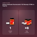 PINTURA SATINADA FLUORESCENTE F-02 NARANJA 375ML LA PAJARITA - formato de venta: caja de 6