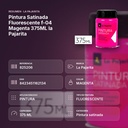 PINTURA SATINADA FLUORESCENTE F-04 MAGENTA 375ML LA PAJARITA - resumen de atributos