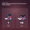 PINTURA SATINADA FLUORESCENTE F-05 AZUL LUMINOSO 375ML LA PAJARITA - formato de venta: caja de 6