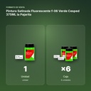 PINTURA SATINADA FLUORESCENTE F-06 VERDE CESPED 375ML LA PAJARITA - formato de venta: caja de 6