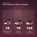 PINTURA SATINADA GRIS 35ML L-40 LA PAJARITA - formato de venta: paquete de 6, caja de 24