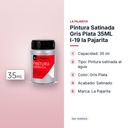 PINTURA SATINADA GRIS PLATA 35ML L-19 LA PAJARITA - características principales