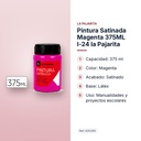 PINTURA SATINADA MAGENTA 375ML L-24 LA PAJARITA - características principales
