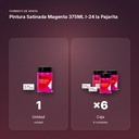 PINTURA SATINADA MAGENTA 375ML L-24 LA PAJARITA - formato de venta: caja de 6