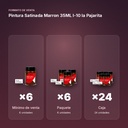 PINTURA SATINADA MARRON 35ML L-10 LA PAJARITA - formato de venta: paquete de 6, caja de 24