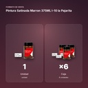 PINTURA SATINADA MARRON 375ML L-10 LA PAJARITA - formato de venta: caja de 6