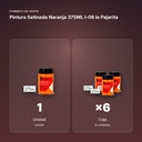 PINTURA SATINADA NARANJA 375ML L-06 LA PAJARITA - formato de venta: caja de 6