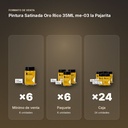 PINTURA SATINADA ORO RICO 35ML ME-03 LA PAJARITA - formato de venta: paquete de 6, caja de 24