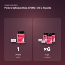 PINTURA SATINADA ROSA 375ML L-20 LA PAJARITA - formato de venta: caja de 6