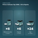 PINTURA SATINADA TEJA 35ML L-30 LA PAJARITA - formato de venta: paquete de 6, caja de 24