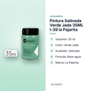 PINTURA SATINADA VERDE JADE 35ML L-39 LA PAJARITA - características principales