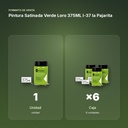 PINTURA SATINADA VERDE LORO 375ML L-37 LA PAJARITA - formato de venta: caja de 6