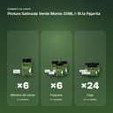 PINTURA SATINADA VERDE MONTE 35ML L-16 LA PAJARITA - formato de venta: paquete de 6, caja de 24