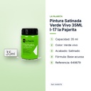 PINTURA SATINADA VERDE VIVO 35ML L-17 LA PAJARITA - características principales