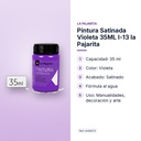 PINTURA SATINADA VIOLETA 35ML L-13 LA PAJARITA - características principales