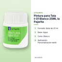 PINTURA PARA TELA T-01 BLANCO 25ML LA PAJARITA - características principales