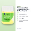PINTURA PARA TELA T-05 AMARILLO CLARO 25ML LA PAJARITA - características principales