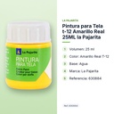 PINTURA PARA TELA T-12 AMARILLO REAL 25ML LA PAJARITA - características principales